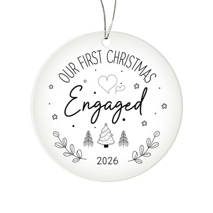 Our First Christmas Engaged 2026 Ornament – Engagement Keepsake