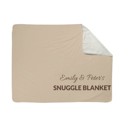 Personalized Sherpa Fleece Blanket – Cozy Couple Gift, Ultra-Soft Snuggle Blanket for Autumn & Winter Nights, Custom Name Design