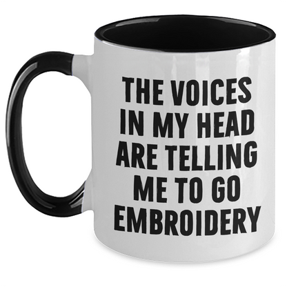 Funny Embroidery Quotes Two Tone Coffee Mug Gifts for Men from Friends on Father's Day - Main
