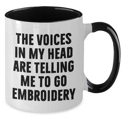 Funny Embroidery Quotes Two Tone Coffee Mug Gifts for Men from Friends on Father's Day - Additional