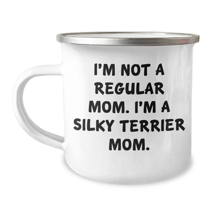 Silky Terrier Dog Lovers Gifts from Mom to Dad, Funny Quote Mug for Father's Day Camping - Image 1