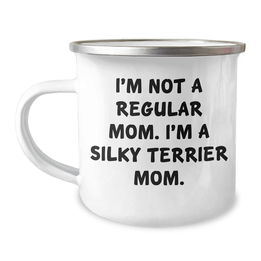 Silky Terrier Dog Lovers Gifts from Mom to Dad, Funny Quote Mug for Father's Day Camping - Image 1