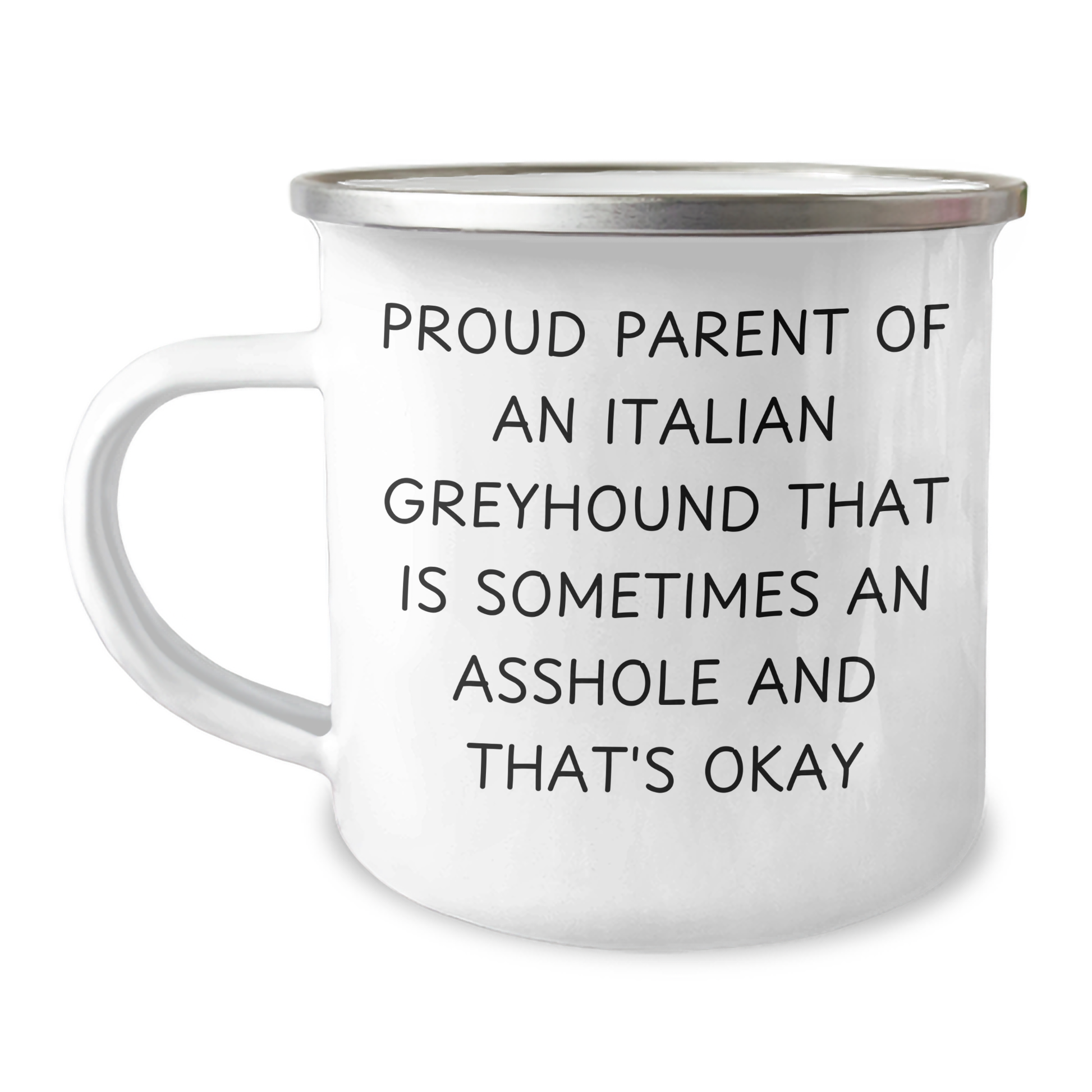Italian Greyhound Dog Gifts from Proud Parents to Friends - Funny Camping Mug for Graduation - Image 1