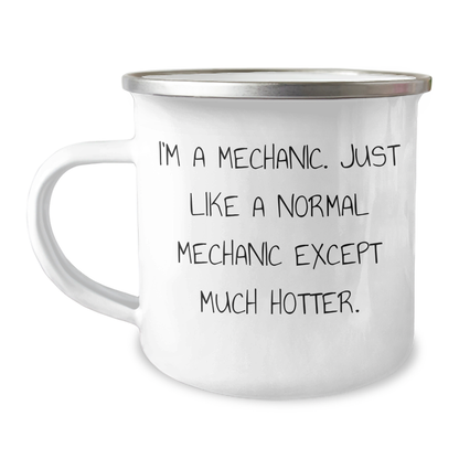 Mechanic Gifts from Men - Funny Camping Mug for Dad's Hot Mechanic, Father's Day Unique Gifts - Image 1