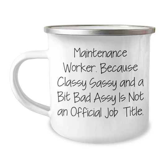 Funny Maintenance Worker Gifts from Men, Gifts for Maintenance Workers, Camping Mug Graduation Unique Gifts - Image 1