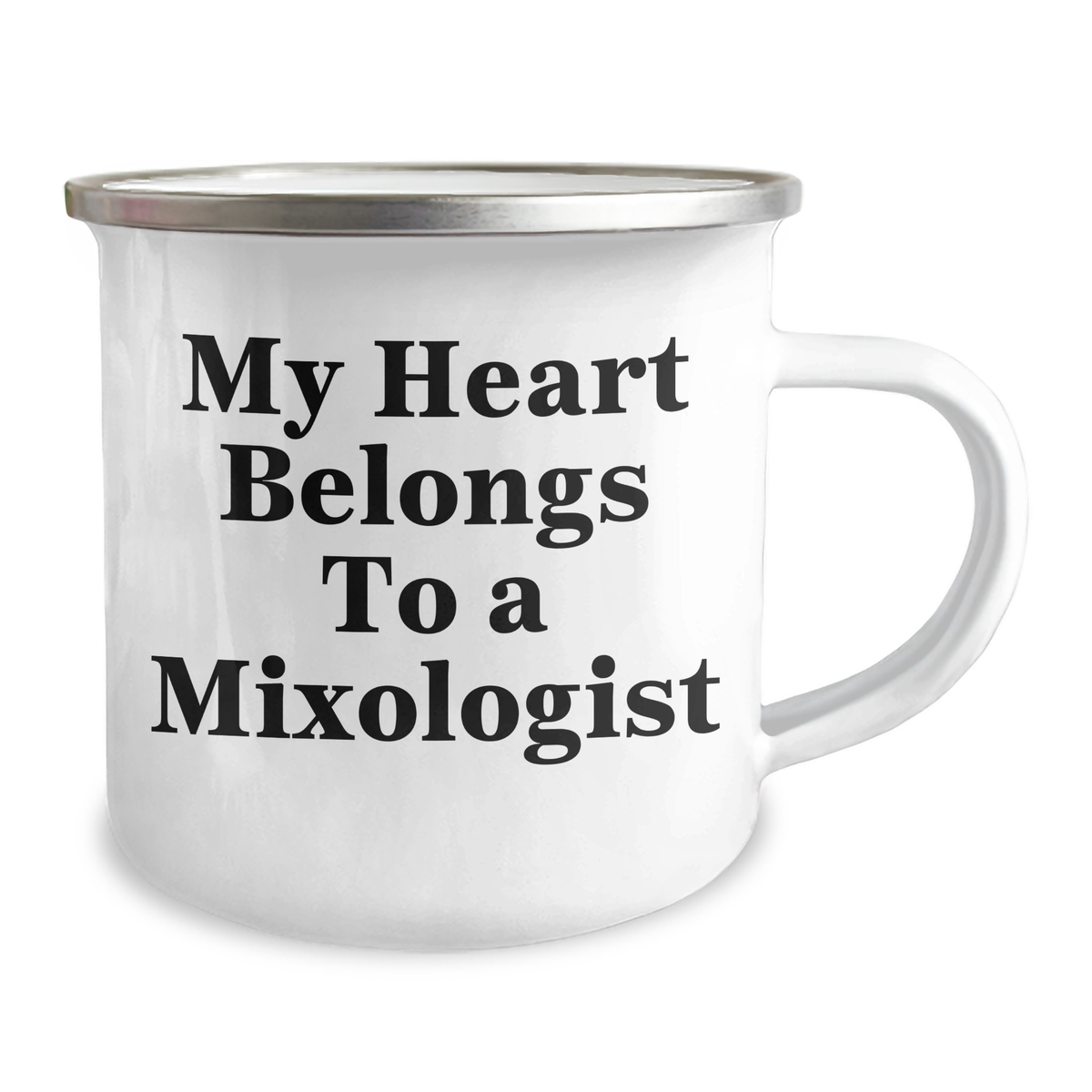 Mixologist Gifts from Friends, My Heart Belongs To A Mixologist Camping Mug, Unique Father's Day Unique Gifts - Image 2