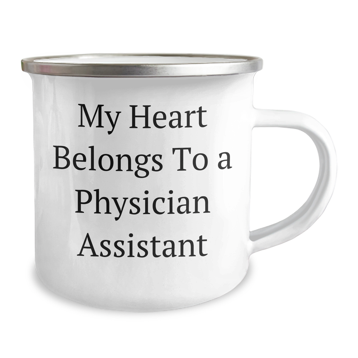 Funny Physician Assistant Gifts from Family - 'My Heart Belongs To A Physician Assistant' Camping Mug for Graduation - Image 2