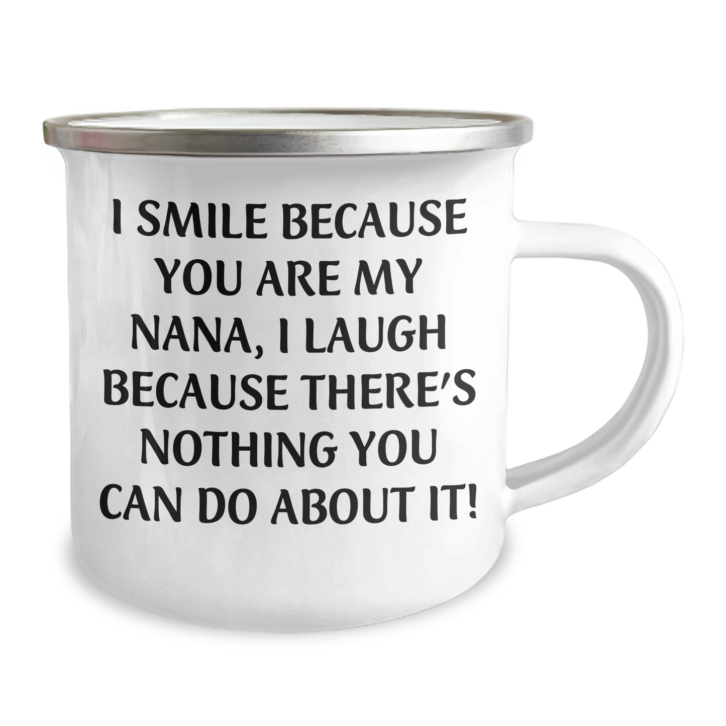 Funny Nana Gifts, I Smile Because You Are My Nana, Unique Camping Mugs from Family for Father's Day - Image 2