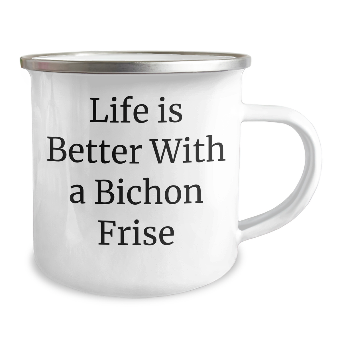 Cute Life Is Better With A Bichon Frise Camping Mug | Inspirational Gifts for Dog Lovers on Father's Day - Image 2