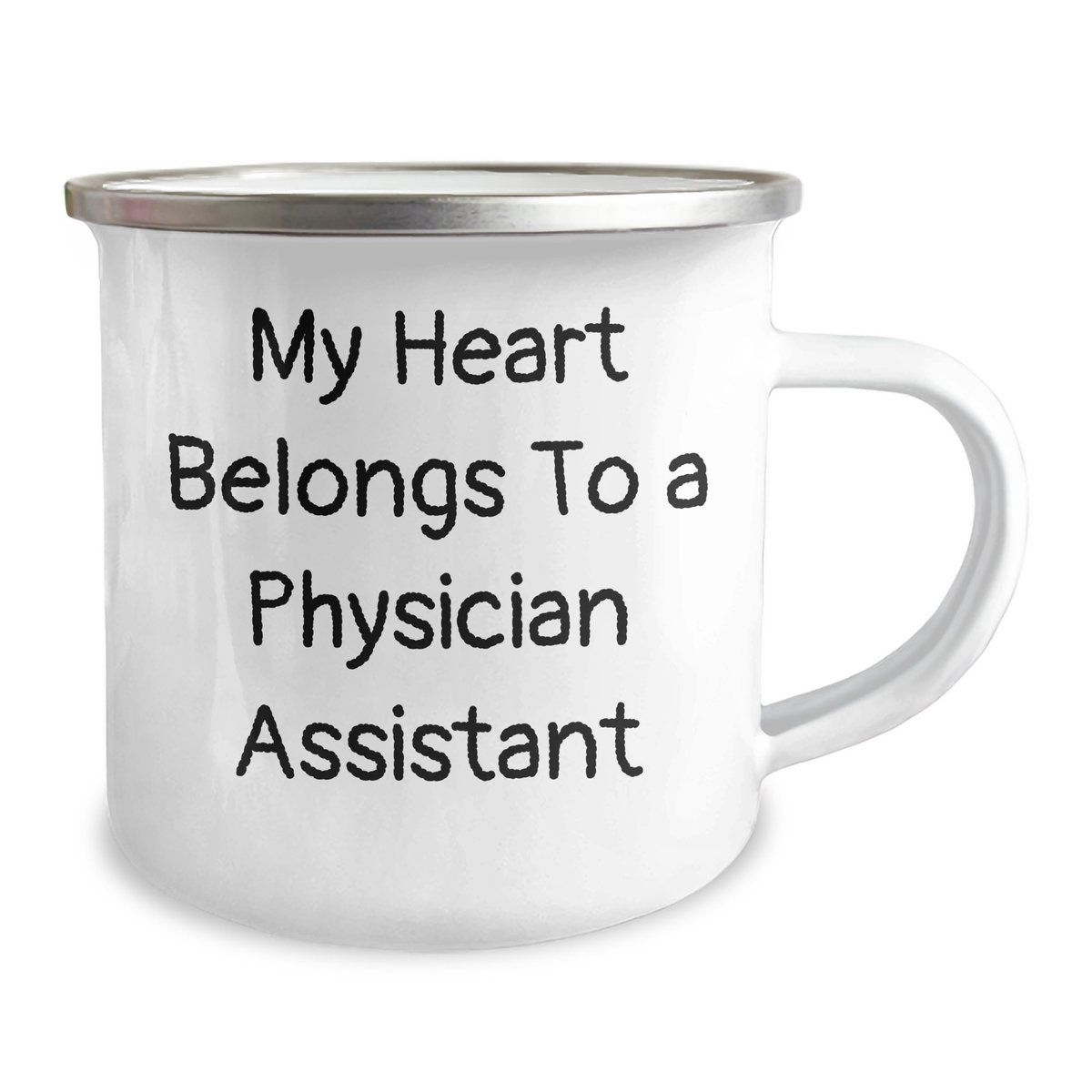 Funny Physician Assistant Gifts - 'My Heart Belongs To A Physician Assistant' Quote - Camping Mug for Graduation, Gifts from Friends, Gifts for Physician Assistant - Image 2