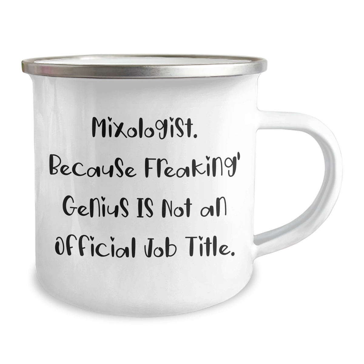 Funny Mixologist Gifts from Friends - Camping Mug for Men or Women, 'Mixologist. Because Freaking' genius Is Not An Official Job Title.' - Image 2