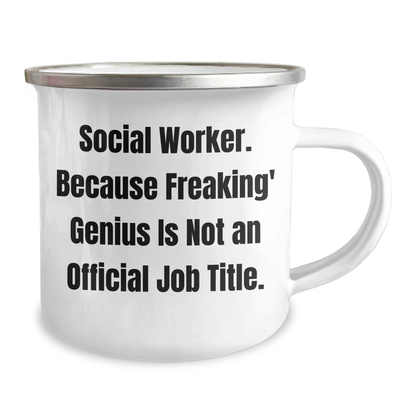 Social Worker Camping Mug, Funny Quote Gifts for Social Worker, Graduation Unique Gifts from Coworkers, Friends, or Family - Image 2
