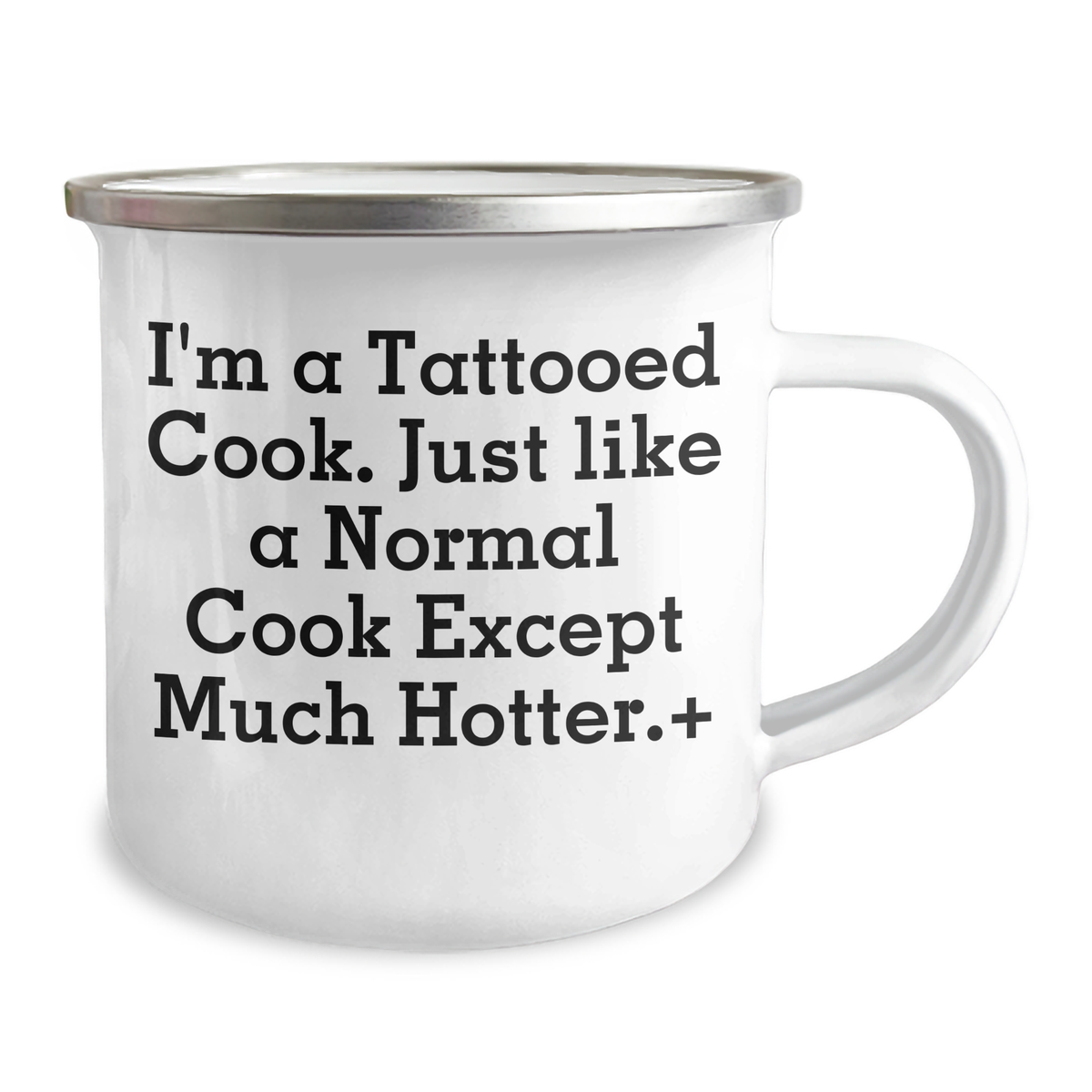 Funny Cook Gifts for Men from Women - 'I'm A Tattooed Cook' Stainless Steel Camping Mug for Graduation - Image 2