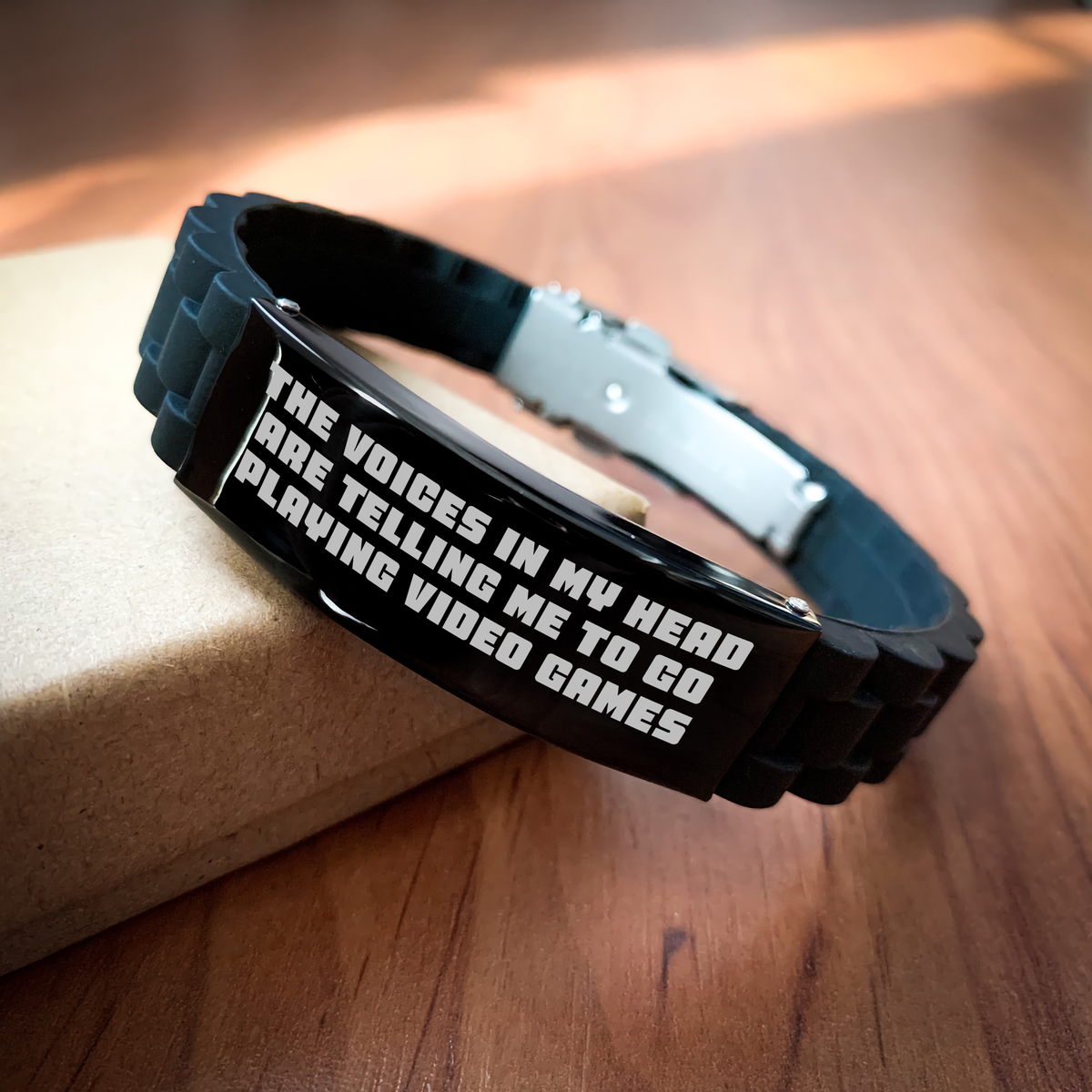 Funny Quote Playing Video Games Glide lock Clasp Bracelet, Gifts from Men to Sons for Father's Day - Image 2