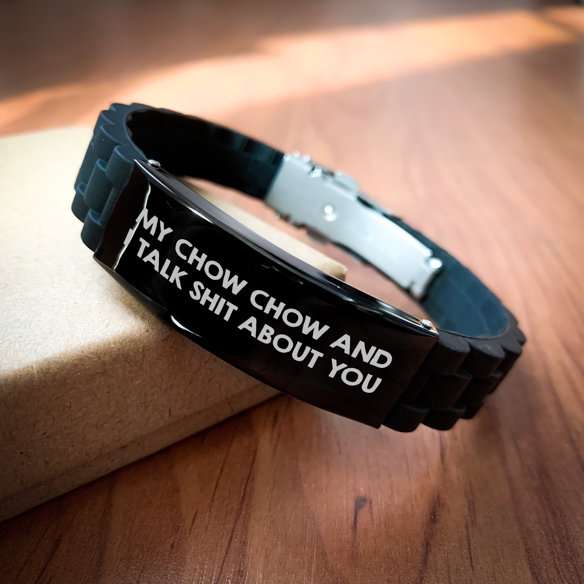 Chow Chow Dog Gifts Funny Quote Glide lock Clasp Bracelet, Gifts from Family for Graduation Unique Gifts for Men, Women, Friends, Coworkers, Family - Image 2