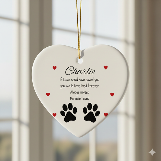 A Loving Memorial Ornament to Remember a Cherished Pet