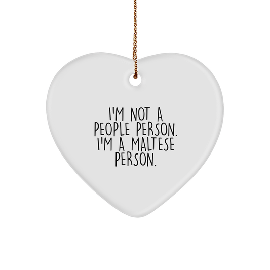 Maltese Dog Heart Ornament Funny Quote Gifts for Family Friends from Maltese Dog Lover's Home Christmas Unique Gifts - Image 1