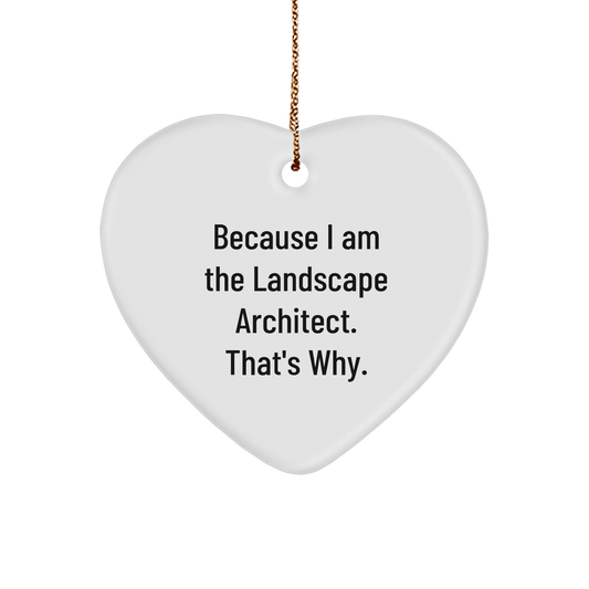 Landscape Architect Heart Ornament Gifts from Men to Women Friends Coworkers Family Because I Am The Landscape Architect That's Why Christmas Unique Gifts - Image 1