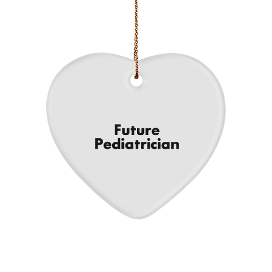 Pediatrician Heart Ornament Gifts from Future Pediatrician, Heart Ornament for Christmas, Inspirational Quote, Unique Gift for Pediatrician - Image 1