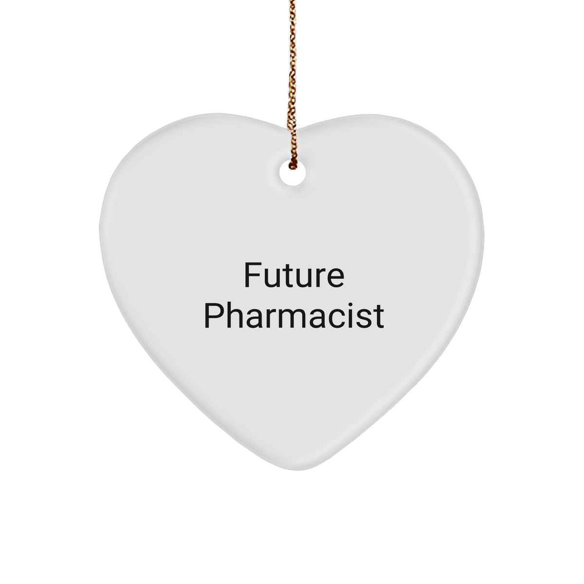 Funny Future Pharmacist Gift Ideas Christmas Heart Ornament from Friends for Pharmacist Men Women Coworkers Family - Image 1