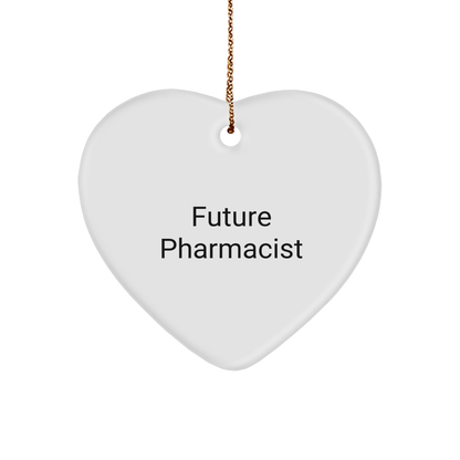 Funny Future Pharmacist Gift Ideas Christmas Heart Ornament from Friends for Pharmacist Men Women Coworkers Family - Image 1