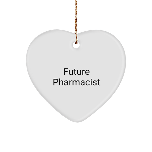 Funny Future Pharmacist Gift Ideas Christmas Heart Ornament from Friends for Pharmacist Men Women Coworkers Family - Image 1