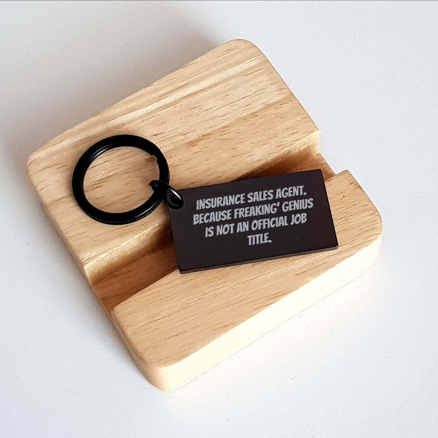Insurance Sales Agent Keychain, Funny Quote, Unique Gifts from Family for Father's Day, Gifts for Insurance Sales Agent - Image 2