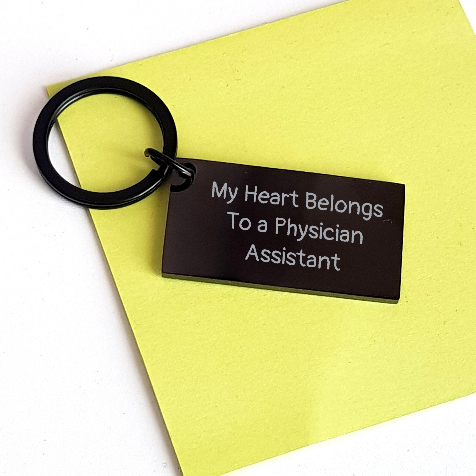 Funny Physician Assistant Keychain, My Heart Belongs To A PA Graduation Gift from Friends, Unique Stainless Steel Keychain for Men and Women - Image 3