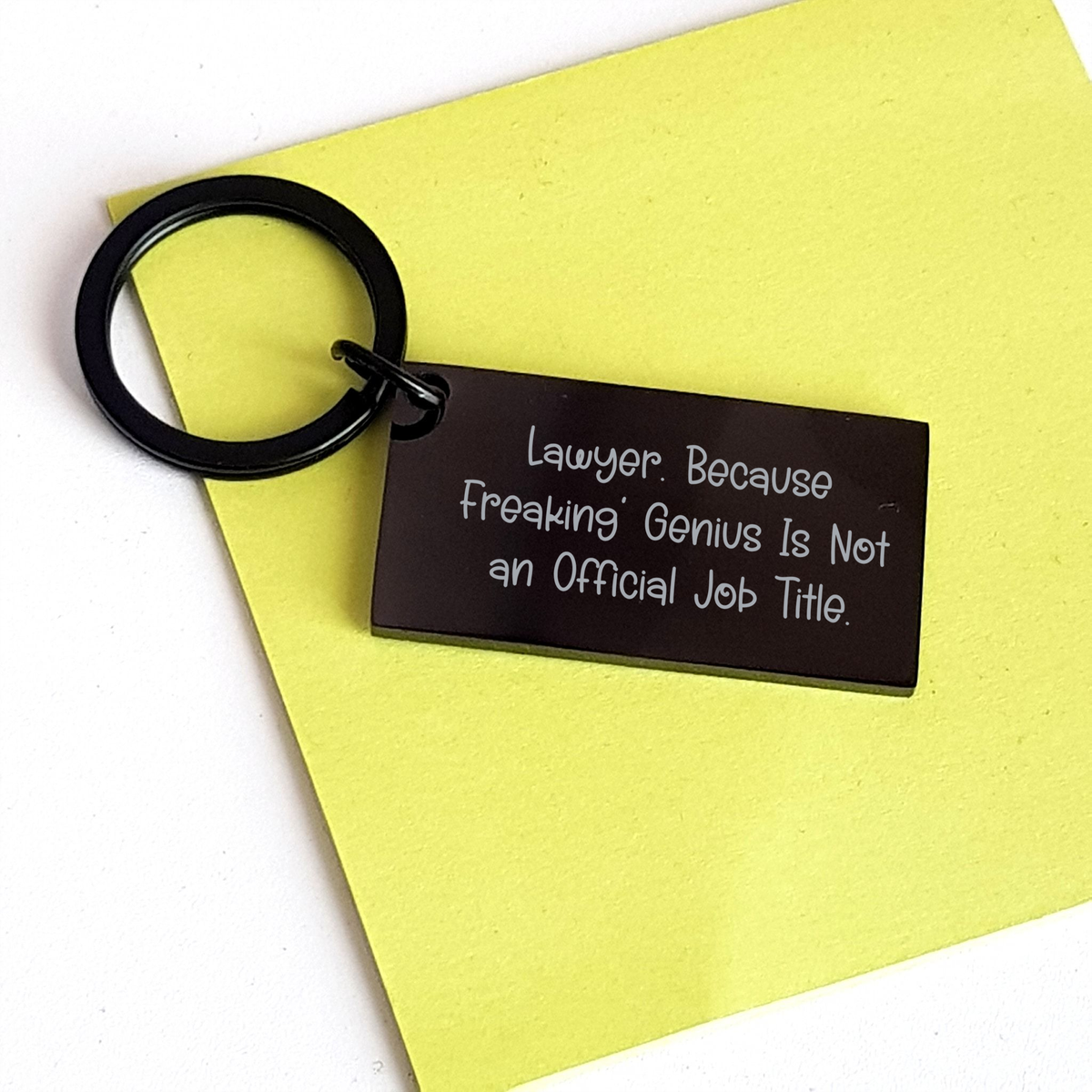Funny Lawyer Keychain Gifts for Men from Friends on Father's Day - 'Lawyer. Because Freaking' genius Is Not An Official Job Title.' - Image 3