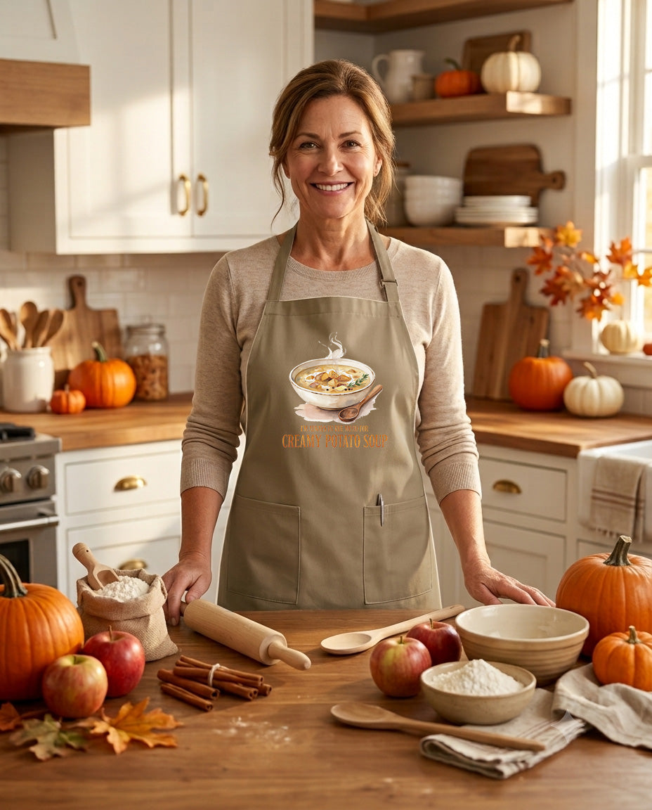 I'm Always in the Mood for Creamy Potato Soup - Fall Kitchen Apron