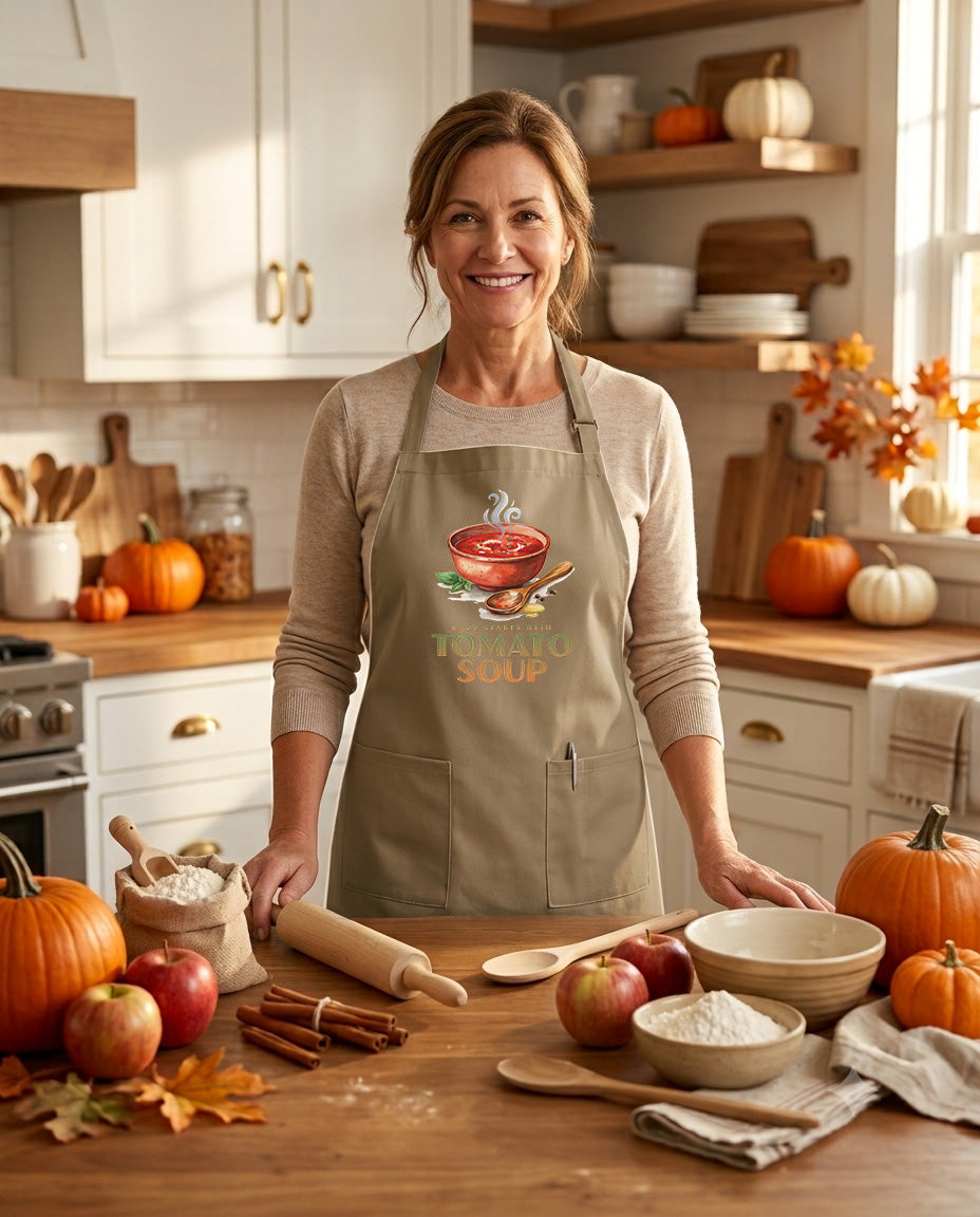 I'm Always in the Mood for Tomato Soup - Fall Kitchen Apron