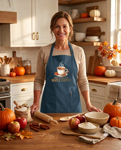 I'm Always in the Mood for Maple Coffee - Fall Kitchen Apron