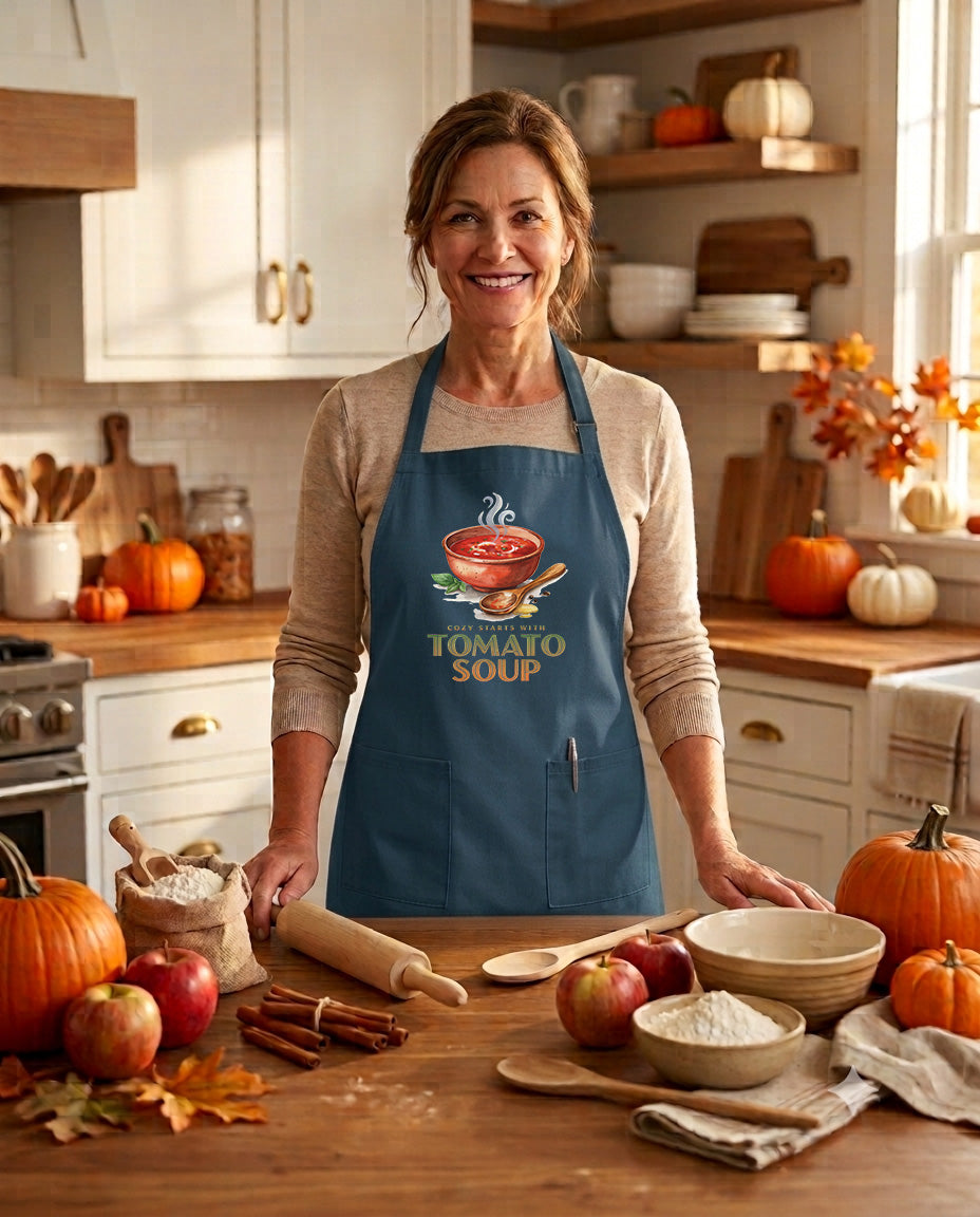 I'm Always in the Mood for Tomato Soup - Fall Kitchen Apron