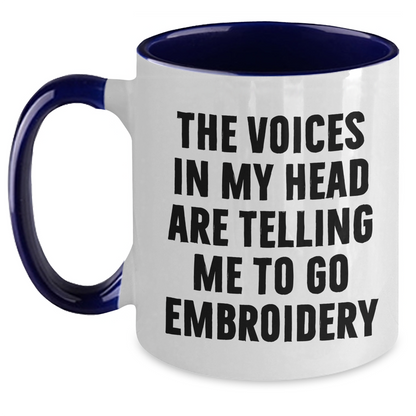Funny Embroidery Quotes Two Tone Coffee Mug Gifts for Men from Friends on Father's Day - Main