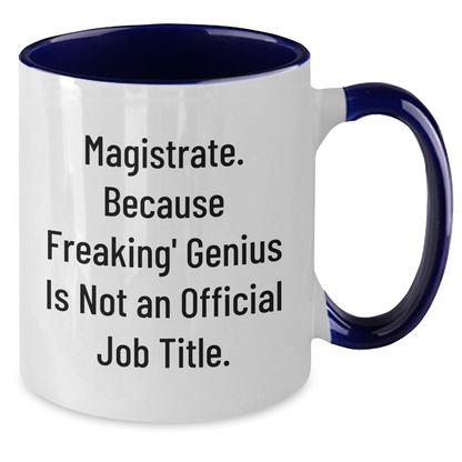 Magistrate Gifts from Friends and Family - Funny Quote Two Tone Coffee Mug, Graduation Unique Gifts, 11oz Ceramic Mug - Additional