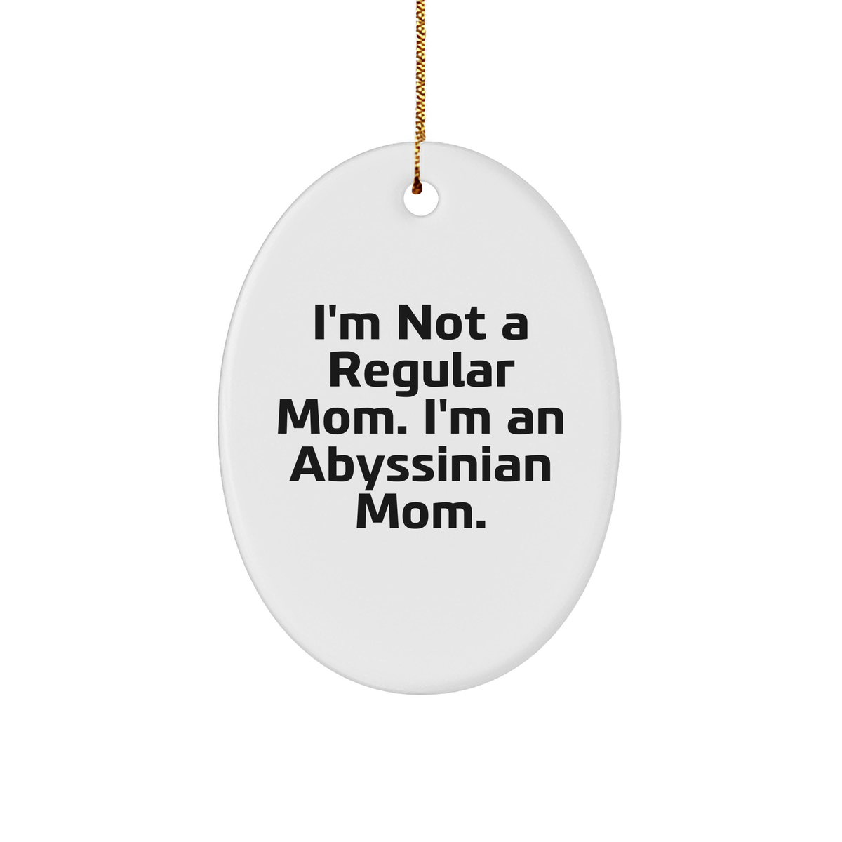 Abyssinian Cat Mom Oval Ornament Gifts from Friends to Family Christmas Unique - Image 1
