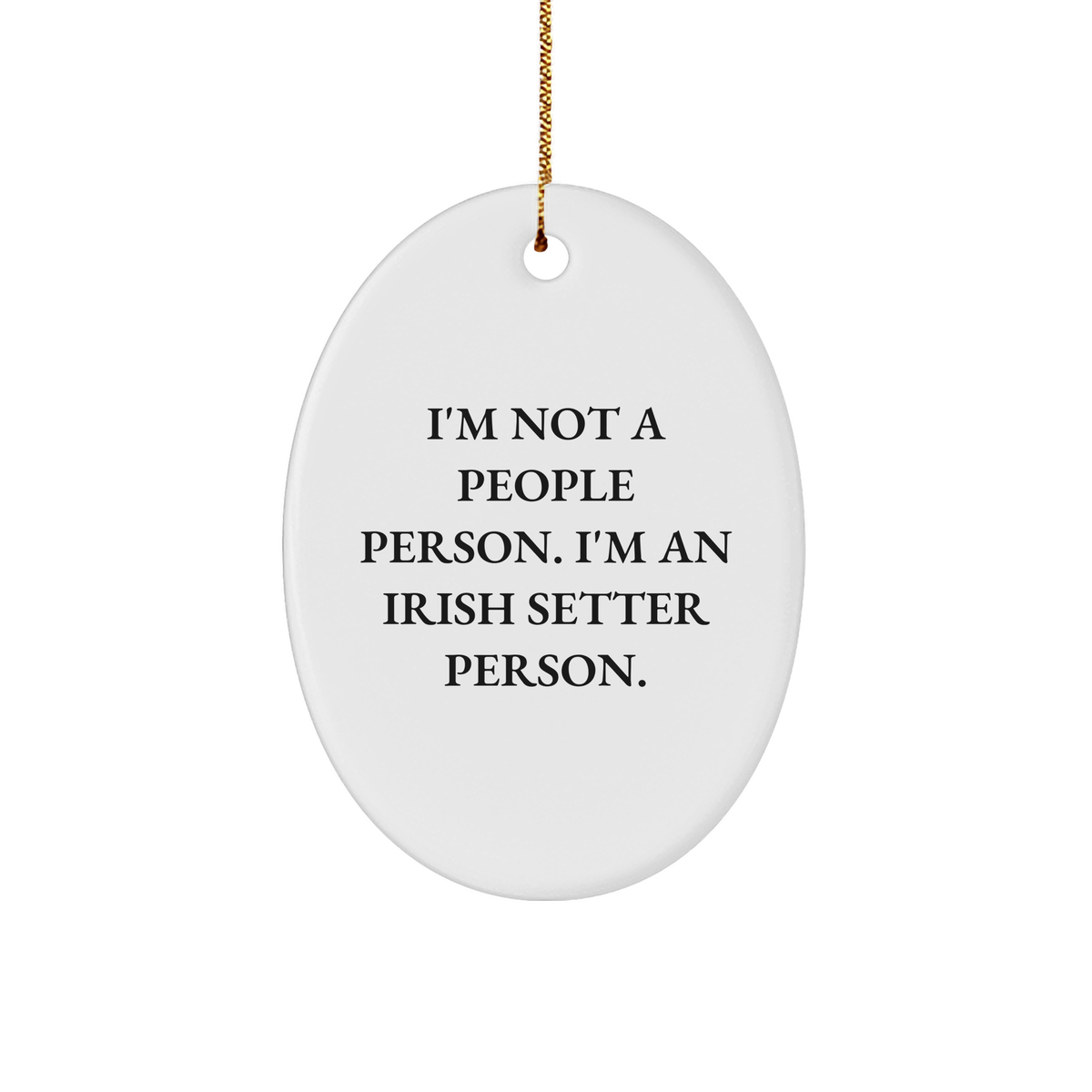 Irish Setter Dog Lovers Gifts from Friends for Irish Setter Dog - Oval Ornament Funny Quote - Christmas Unique Gifts - Image 1