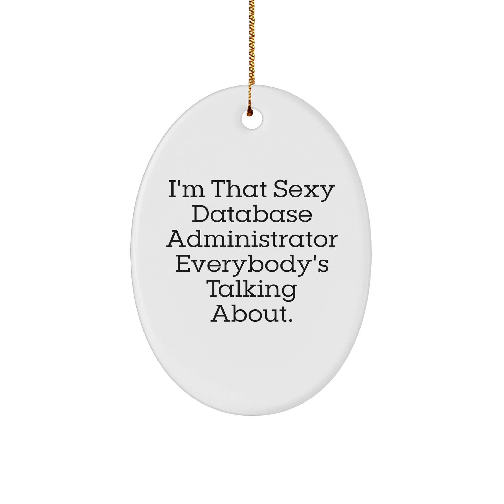 Inspirational Database Administrator Gifts for Christmas - Funny Oval Ornament for Database Administrator Friends and Family - Unique Gifts for Database Administrator Lovers - Image 1