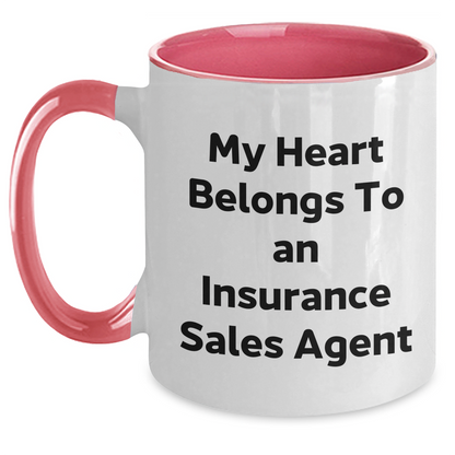 Funny Insurance Sales Agent Gifts from Men to Insurance Sales Agent, Two Tone Coffee Mug for Father's Day, Gifts for Insurance Sales Agent Mugs - Main