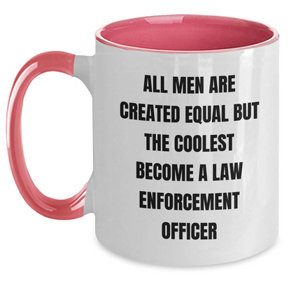 Funny Law Enforcement Officer Gifts from Men, Gifts for Law Enforcement Officer, Two Tone Coffee Mug - Graduation Unique Gifts - Main