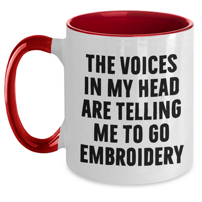 Funny Embroidery Quotes Two Tone Coffee Mug Gifts for Men from Friends on Father's Day - Main