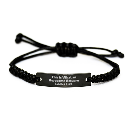 Actuary Rope Bracelet, Awesome Look, Graduation Gift from Friends to Actuary - Image 1