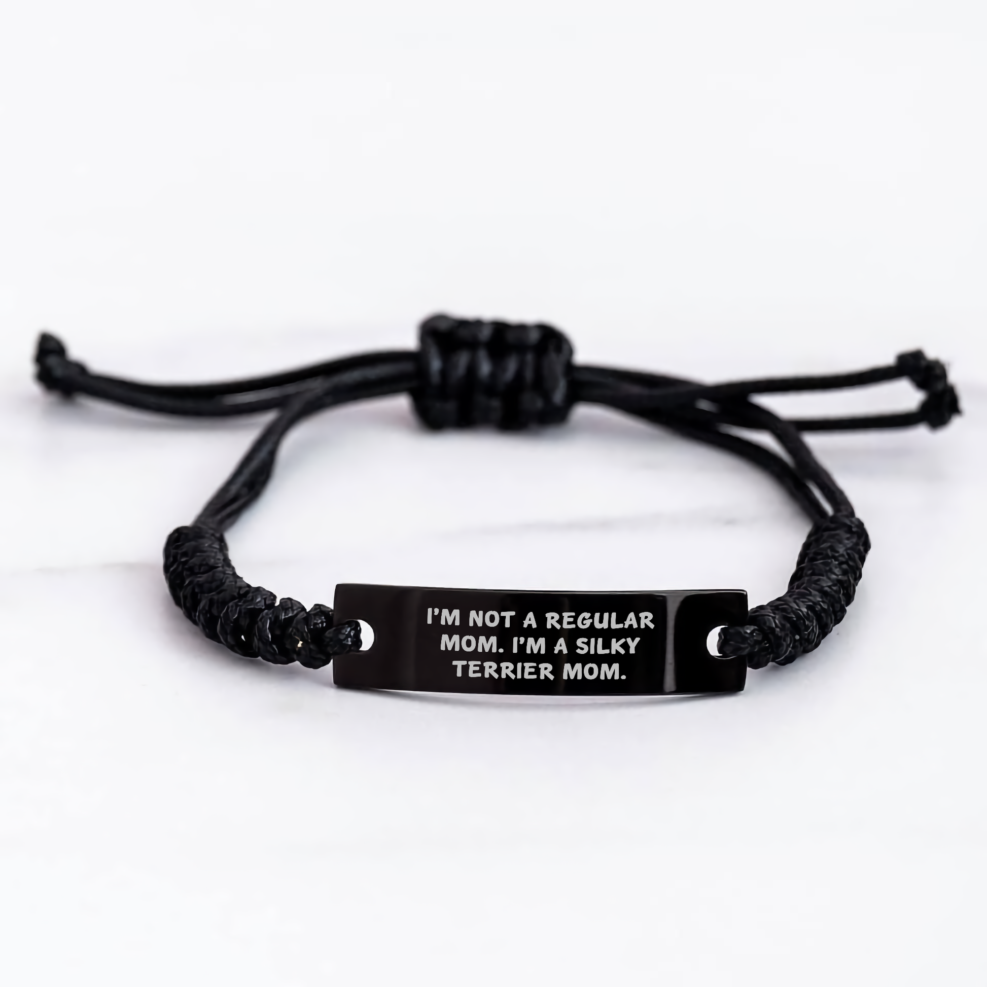Funny Silky Terrier Dog Mom Rope Bracelet, Gifts from Friends for Silky Terrier Dog Mom, Father's Day Unique Gifts - Image 3