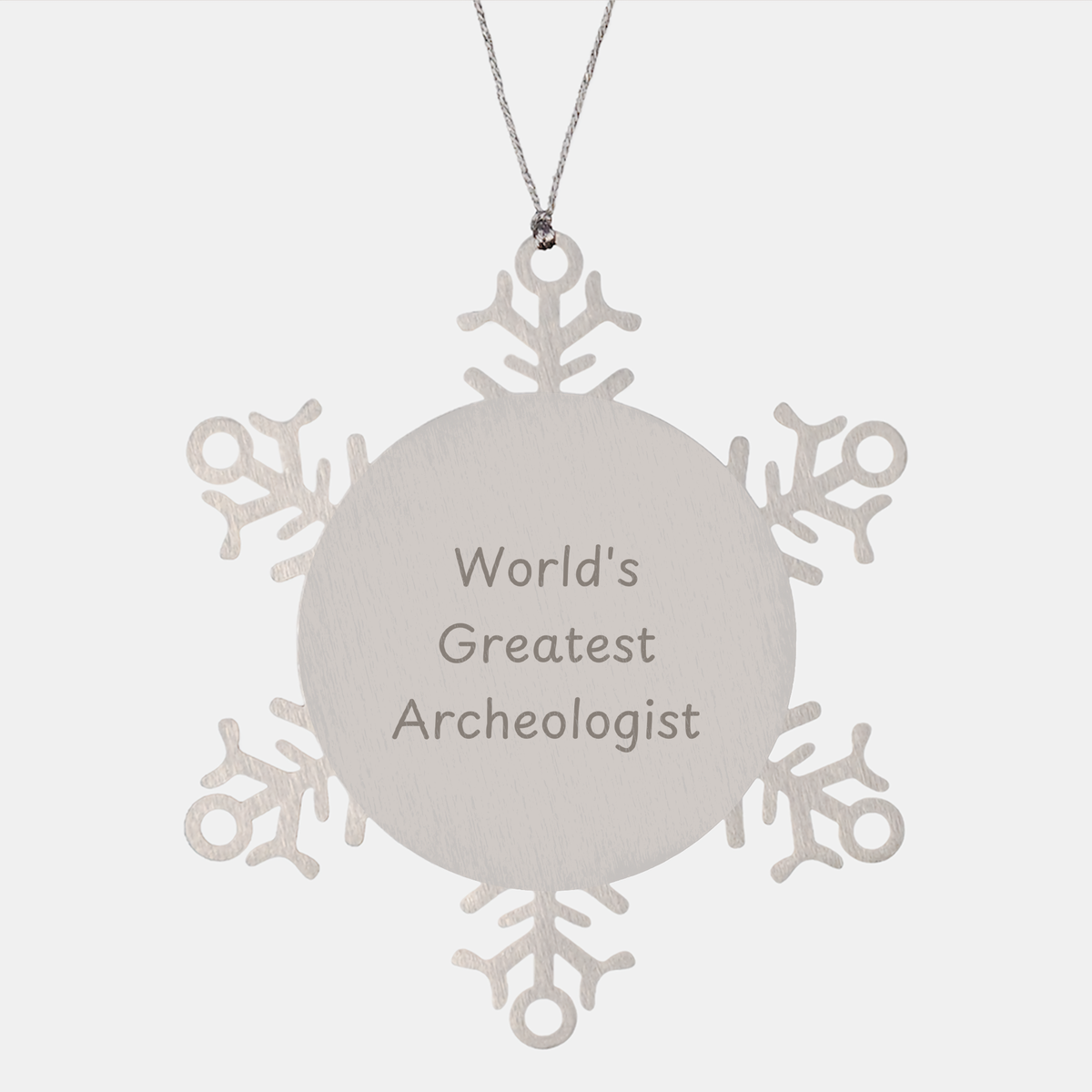 World's Greatest Archeologist Snowflake Ornament, Gifts from Archeologists for Archeologists, Christmas Unique Gifts - Image 1