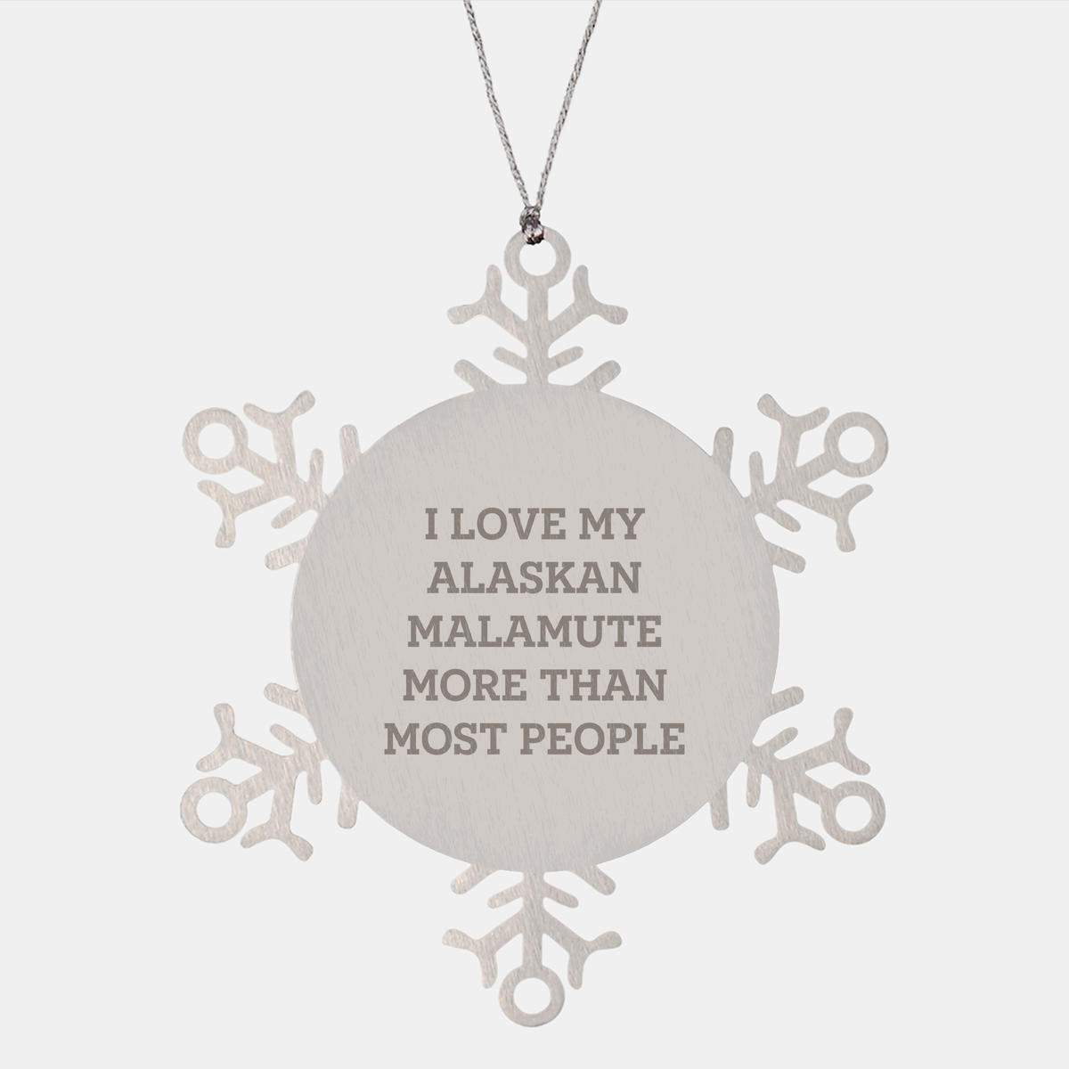 Alaskan Malamute Dog Lovers Snowflake Ornament Gift for Family Friends Christmas Unique Present - Image 1