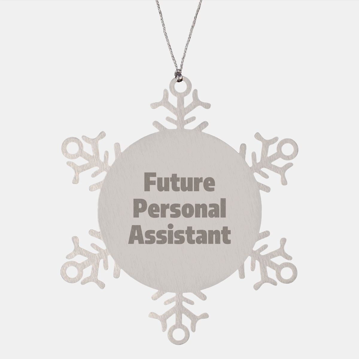 Gifts from Friends, Future Personal Assistant Snowflake Ornament, with Inspirational Quote, for Christmas, Personal Assistant Gifts - Image 1