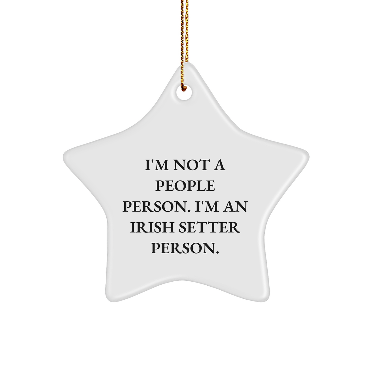 Irish Setter Dog Lover's Funny Star Ornament Gifts from Friends, Unique Christmas Memorable Present Idea for Men, Women, or Family - Image 1