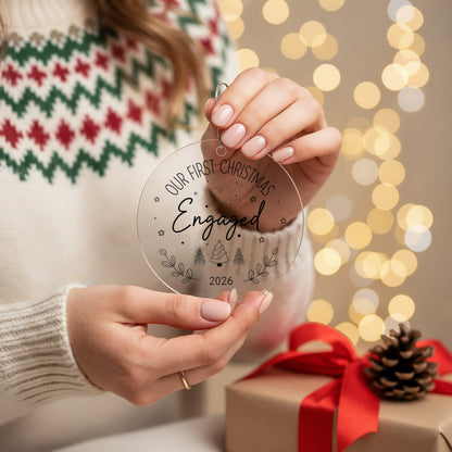 Our First Christmas Engaged 2026 Ornament – Engagement Keepsake