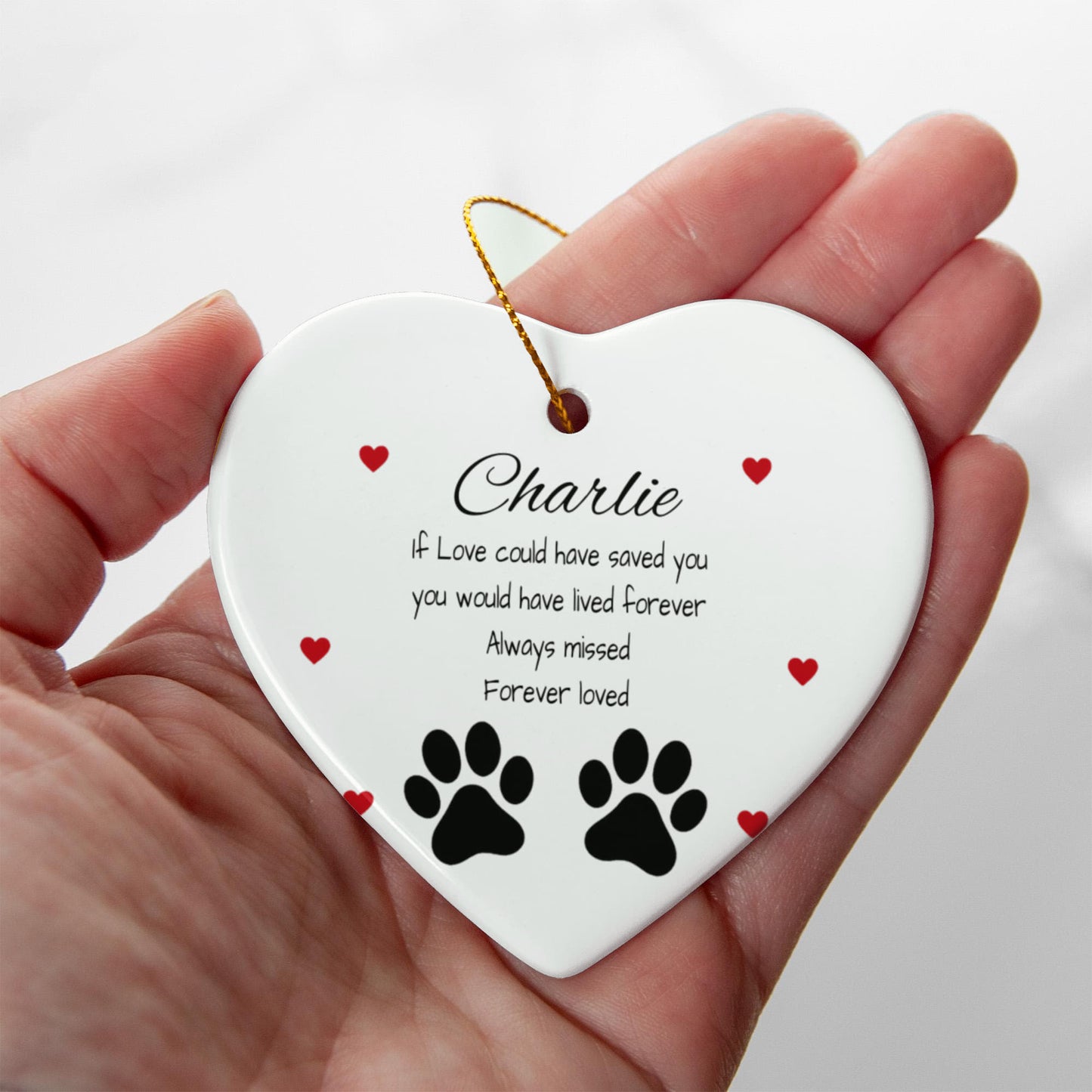 A Loving Memorial Ornament to Remember a Cherished Pet