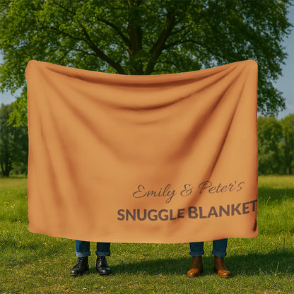 Personalized Sherpa Fleece Blanket – Cozy Couple Gift, Ultra-Soft Snuggle Blanket for Autumn & Winter Nights, Custom Name Design